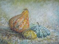 Le tre zucche  Olio su tela - 25 x 35